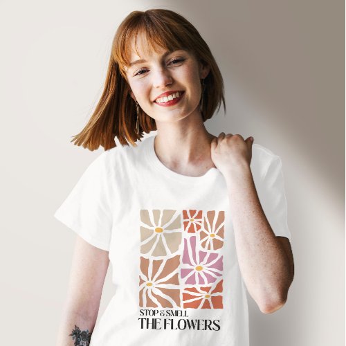 Flowers Boho Inspiration Quote T_Shirt