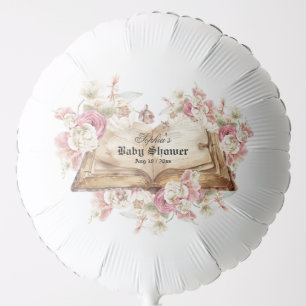 Flowers Book Pink Rose Fairytale Baby Shower Balloon