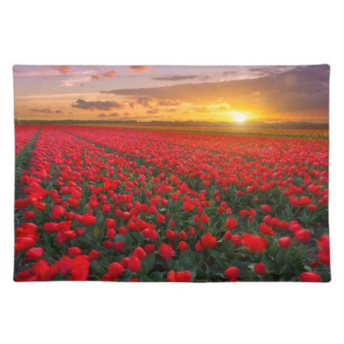 Flowers  Botanical Garden Holland Cloth Placemat