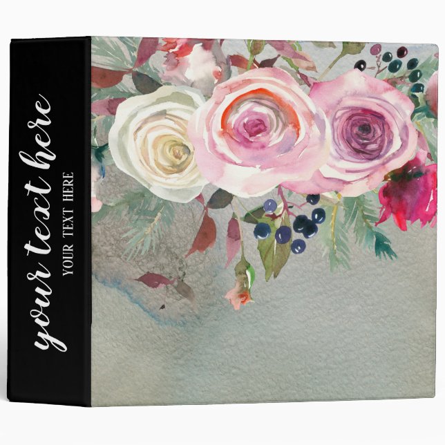 Flowers Bouquet 3 Ring Binder (Front/Spine)