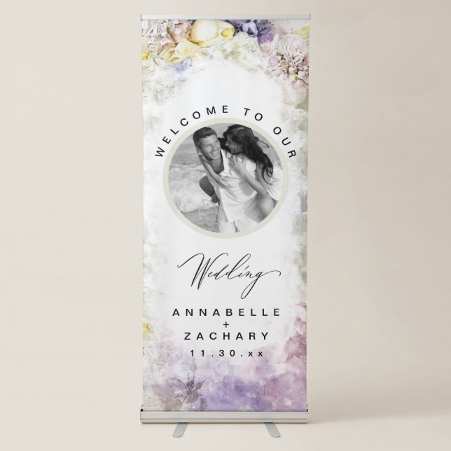 *~* Flowers Bouquet Classic  Modern Romantic AR26 Retractable Banner (Front)