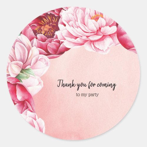 Flowers bouquet for all occasions classic round sticker