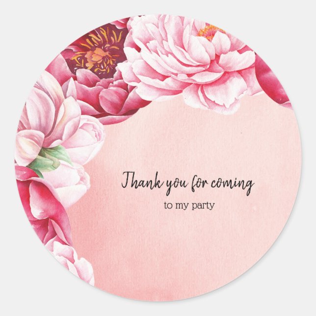 Flowers bouquet for all occasions classic round sticker (Front)