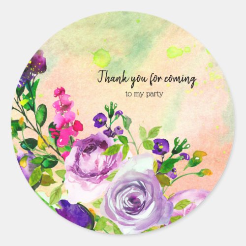 Flowers bouquet for all occasions classic round sticker