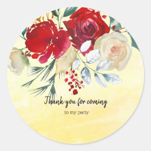 Flowers bouquet for all occasions classic round sticker