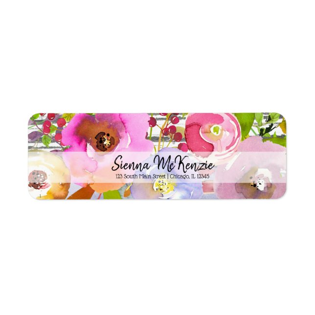 Flowers bouquet for all occasions label (Front)