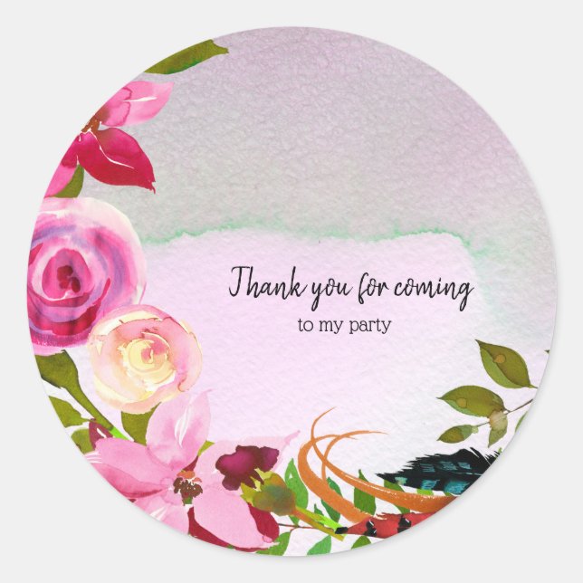 Flowers bouquet for all occassions classic round sticker (Front)