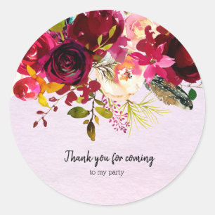 Flowers bouquet for all occassions classic round sticker