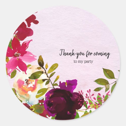 Flowers bouquet for all occassions classic round sticker