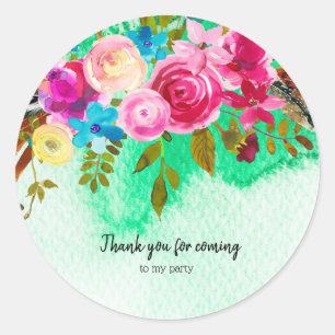 Flowers bouquet for all occassions classic round sticker