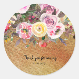 Flowers bouquet for all occassions classic round sticker
