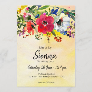 Flowers bouquet for all occassions invitation