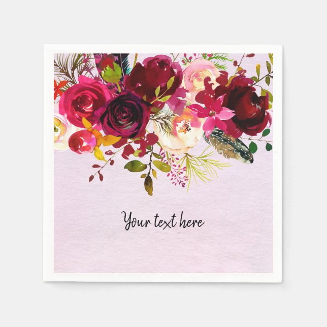 Flowers bouquet for all occassions paper napkins (Front)
