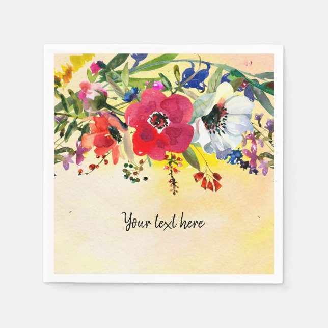 Flowers bouquet for all occassions paper napkins (Front)