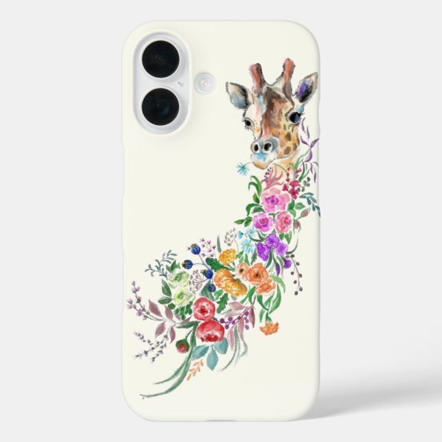 Flowers Bouquet Giraffe Case-Mate iPhone Case (Back)