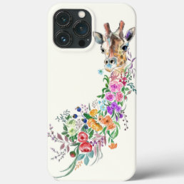 Flowers Bouquet Giraffe iPhone Case