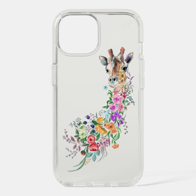 Flowers Bouquet Giraffe iPhone Case (Front)