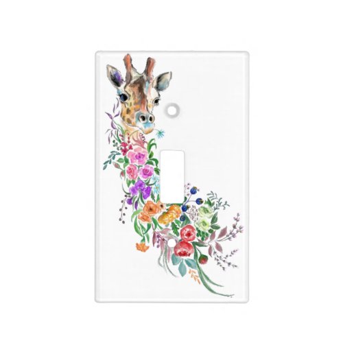 Flowers Bouquet Giraffe Light Switch Cover