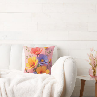 flowers bouquetThrow Pillow