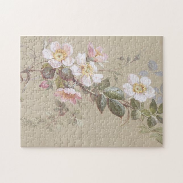 Flowers, Branch, and Leaves Puzzle (Horizontal)