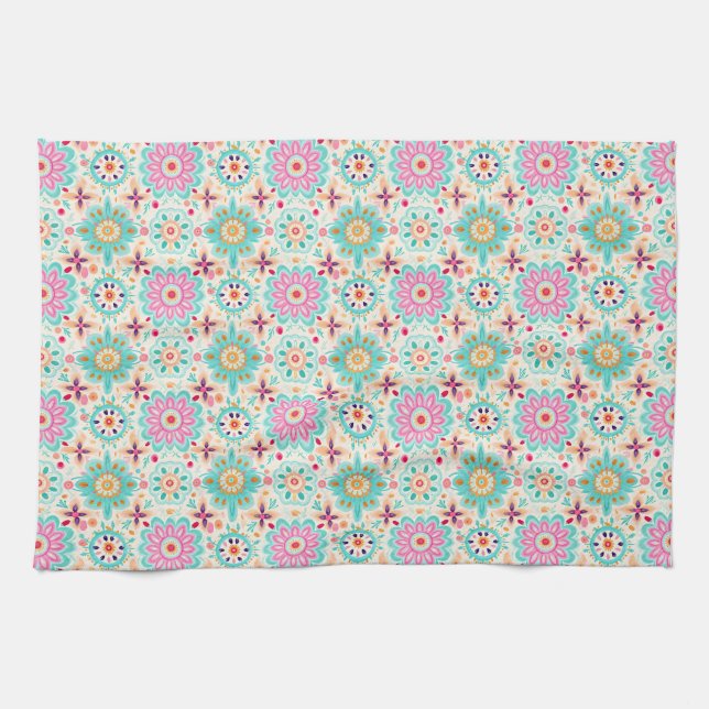 Flowers Bring Color To Your World Kitchen Towel (Horizontal)