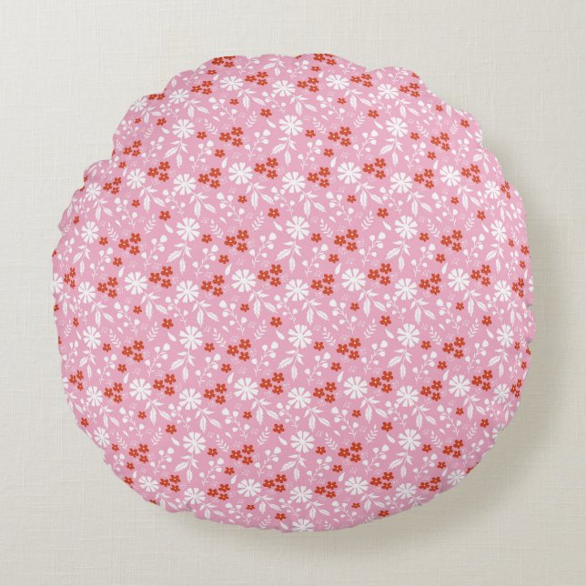 Flowers Bring Color To Your World Round Pillow (Front)