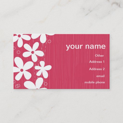 Customizable flowers business card