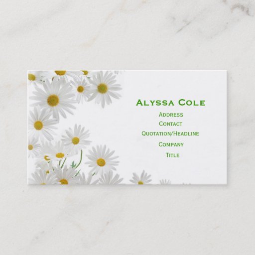 Customizable Flowers Business Card