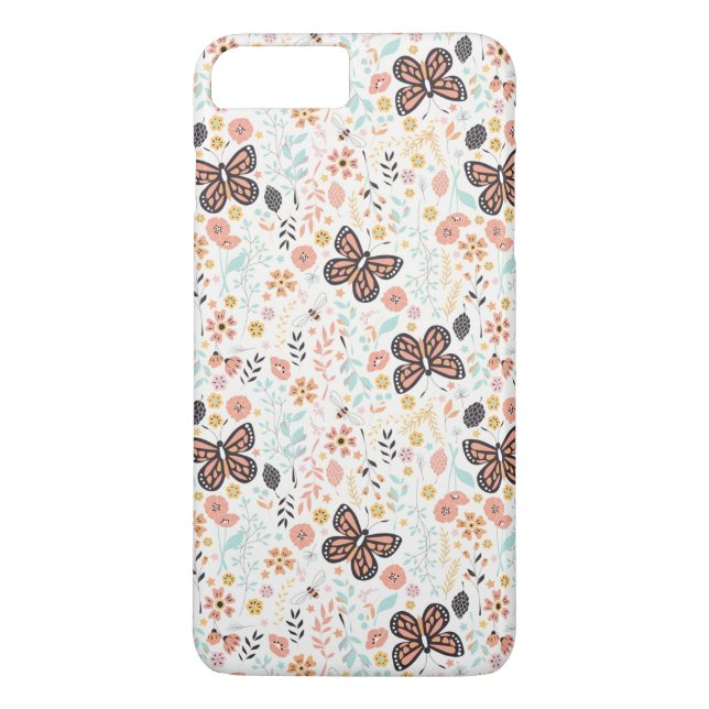 Flowers Butterflies And Bees Case-Mate iPhone Case (Back)