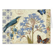 Flowers, Butterflies, and Bird Collage (Front Horizontal)