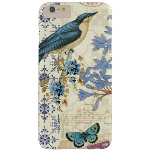 Flowers Butterflies and Bird Collage Barely There iPhone 6 Plus Case