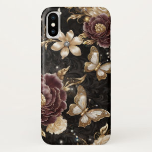 Flowers & Butterflies Beautiful Gems Dreamscape  iPhone X Case
