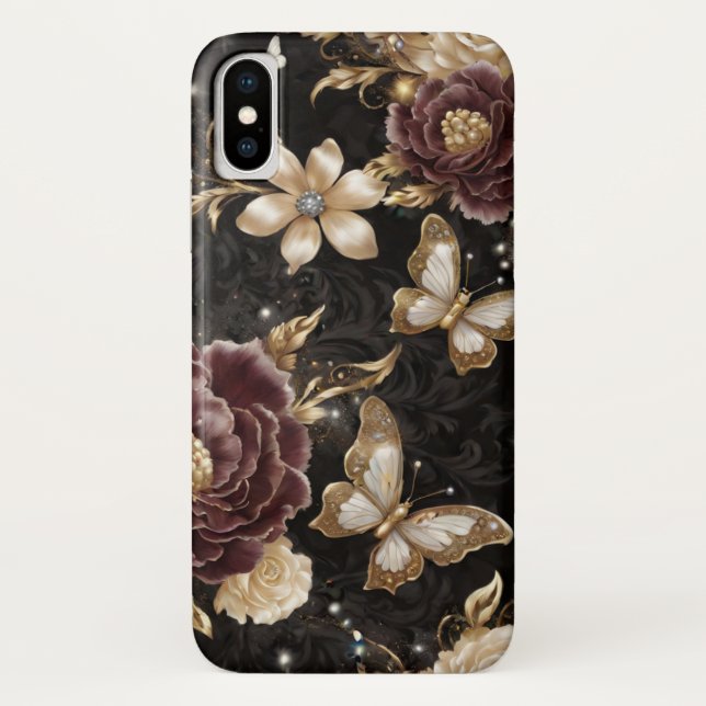 Flowers & Butterflies Beautiful Gems Dreamscape  Case-Mate iPhone Case (Back)