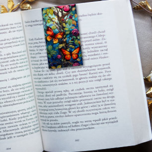 Flowers & Butterflies Folding Bookmarks Bookmarker Business Card
