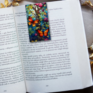 Flowers & Butterflies Folding Bookmarks Bookmarker Business Card