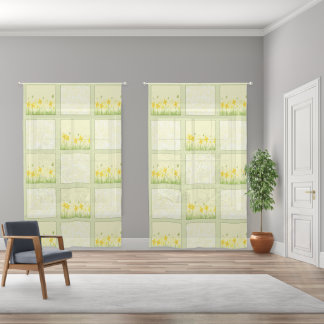 Flowers & Butterflies  Sheer Curtains