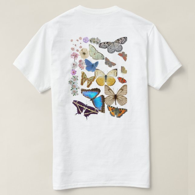 Flowers & Butterflies T-Shirt (Design Back)