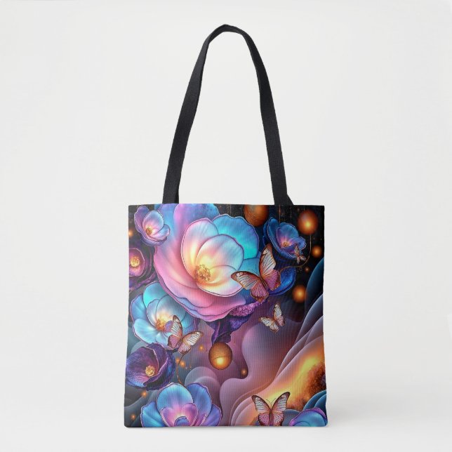 Flowers & Butterflies Tote Bag (Front)