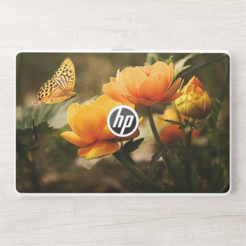 Flowers Butterfly Silver Washed Fritillary HP Laptop Skin