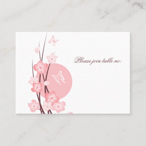 Customizable Flowers Butterfly Wedding Party Table Place Card Business Cards