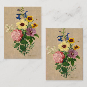 Flowers by Pierre Joseph Redoute Business Card