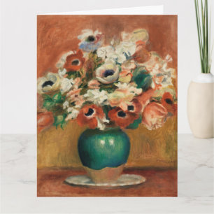 Flowers by Renoir Impressionist Art Painting Card