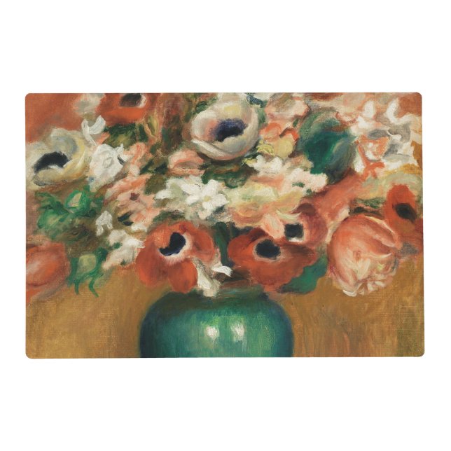 Flowers by Renoir Impressionist Art Painting Placemat (Front)