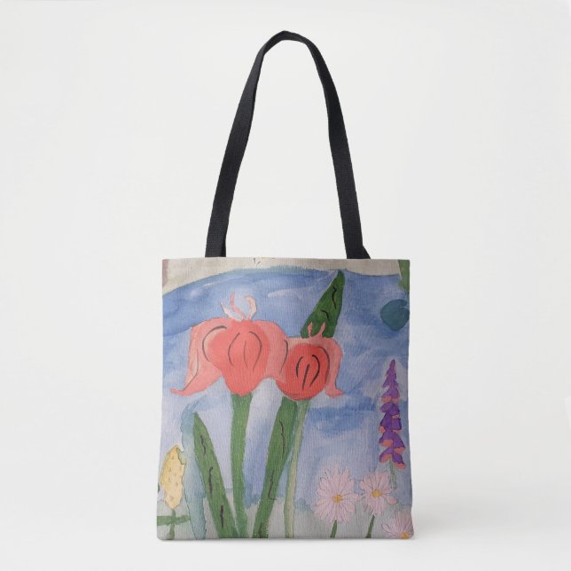 Flowers By The Lake Tote Bag (Front)