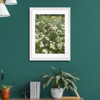 Flowers by the Maine beach Framed Art