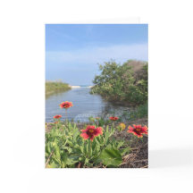 flowers by the sea (blank inside)