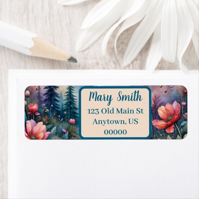 Flowers by the Waterside Address Label (Insitu)