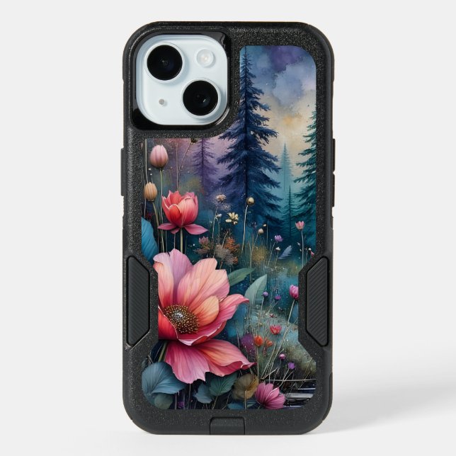 Flowers by the Waterside iPhone 15 Case (Back)