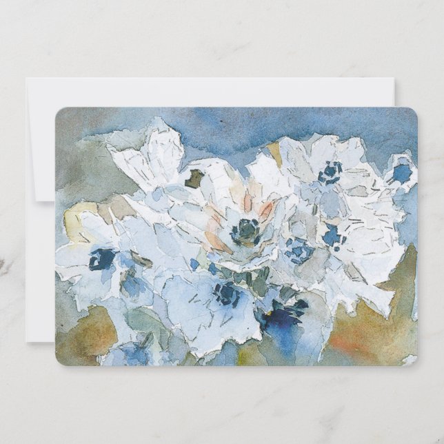 Flowers by Vrubel Flat Holiday Card (Front)