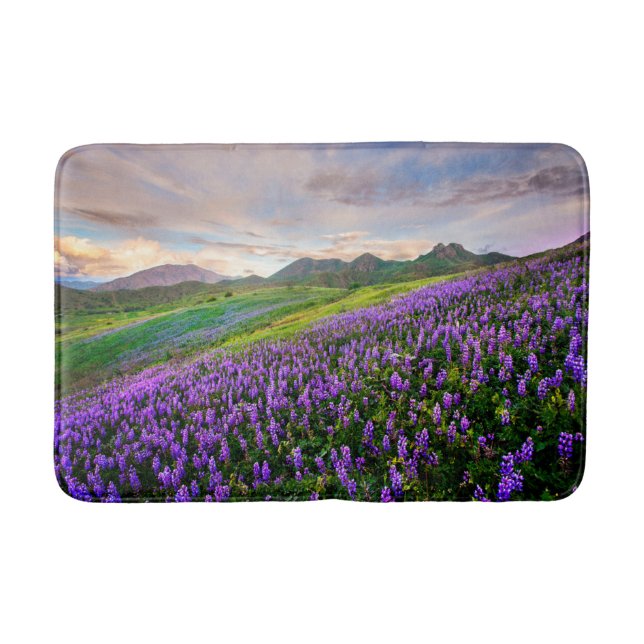 Flowers | California Wildflowers Bath Mat (Front)